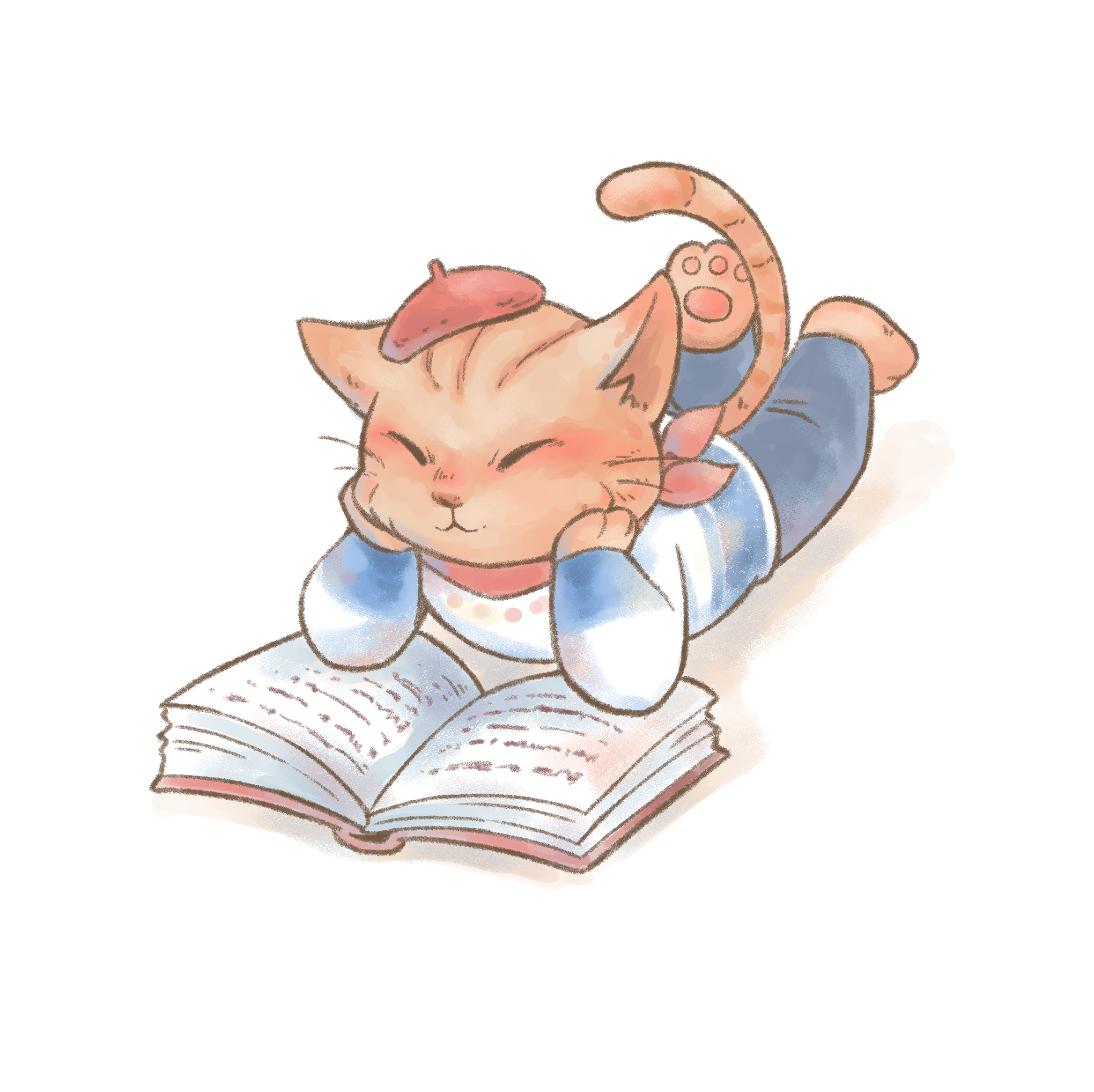 Le chat en lecture